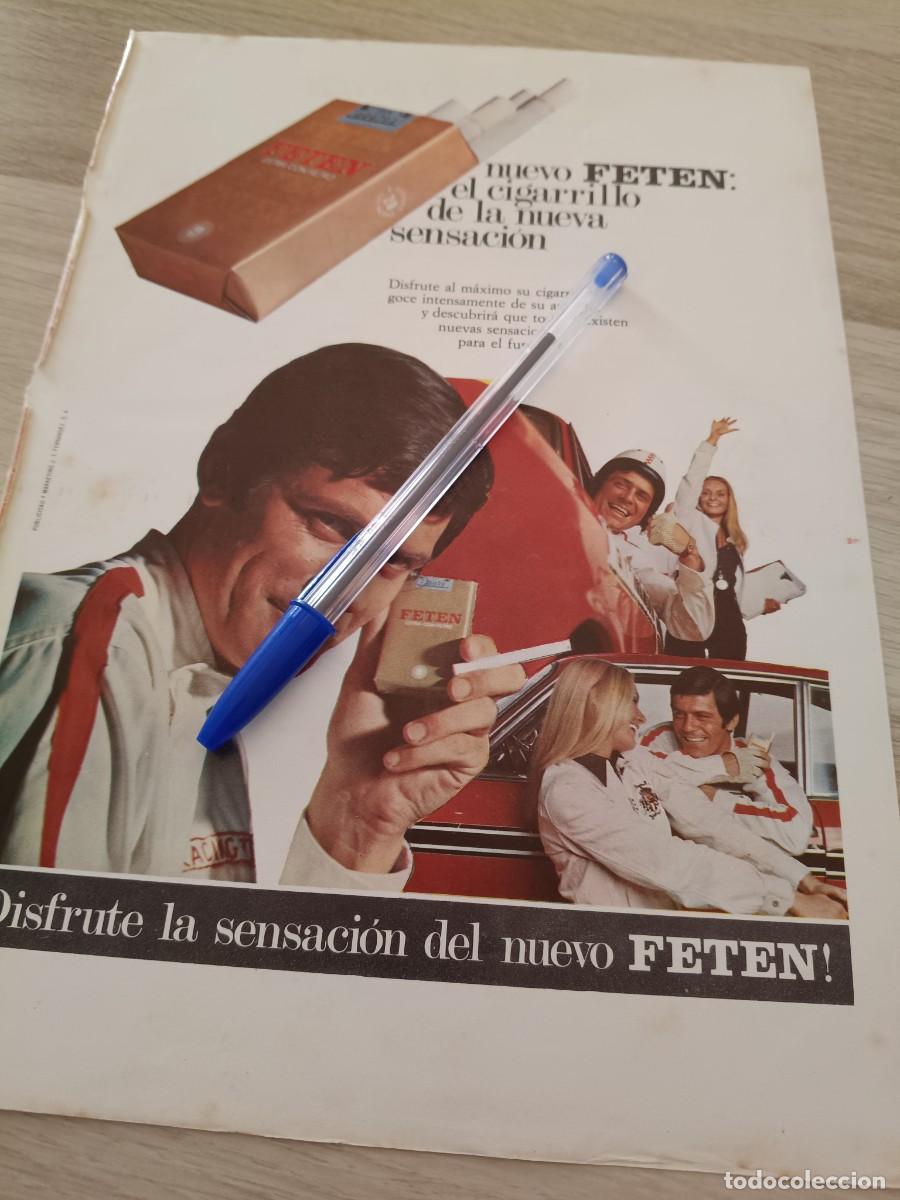 Coleccionismo de revistas y peri&oacute;dicos: PUBLICIDAD ANTIGUO ANUNCIO DE TABACO CIGARRILLOS FETEN. 27X19 CM