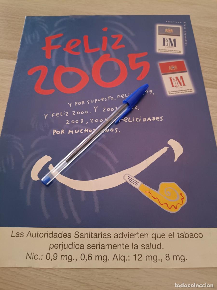 Coleccionismo de revistas y peri&oacute;dicos: PUBLICIDAD ANUNCIO DE TABACO CIGARRILLOS L&M FELIZ 2005. 29,5X22 CM