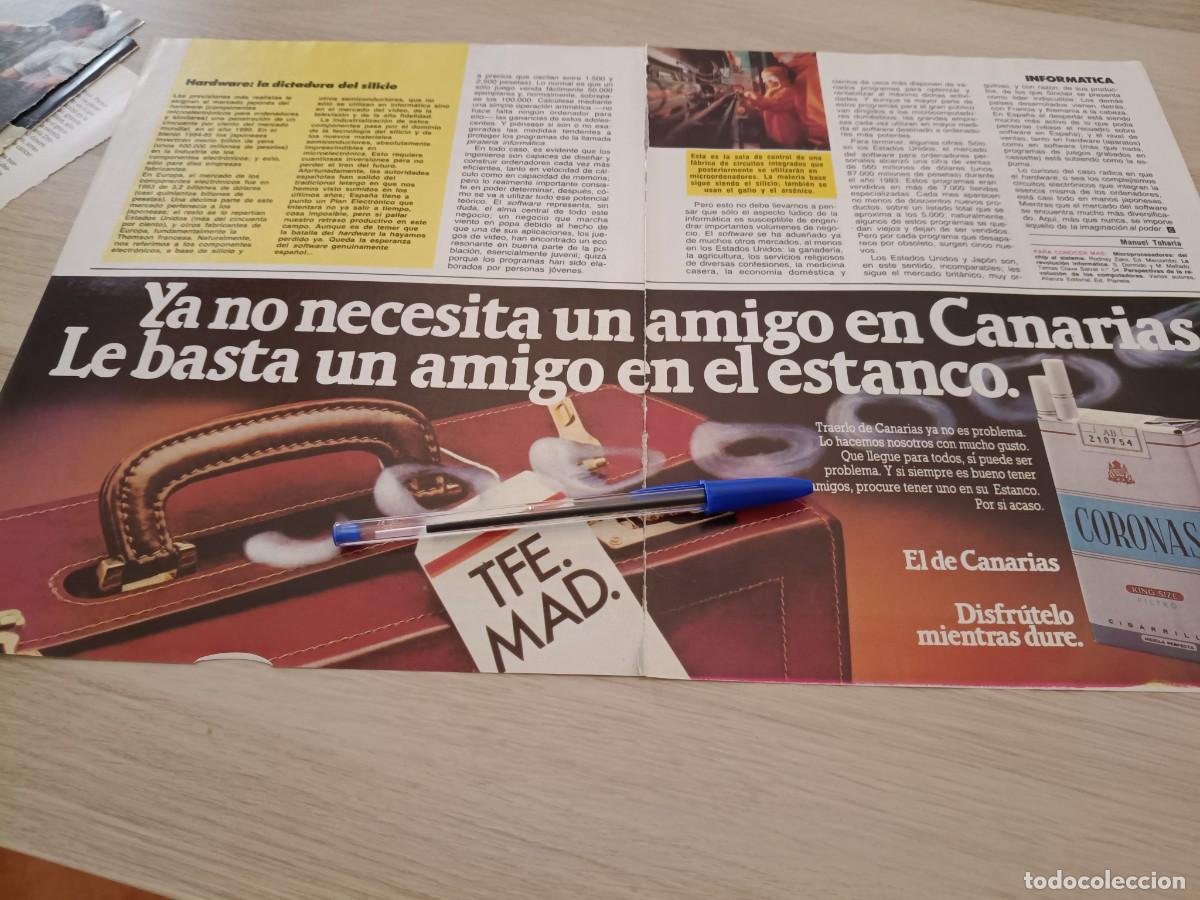 Coleccionismo de revistas y peri&oacute;dicos: PUBLICIDAD ANUNCIO DE TABACO CIGARRILLOS CORONAS. MITAD DE DOBLES P&Aacute;GINAS 44X15 CM