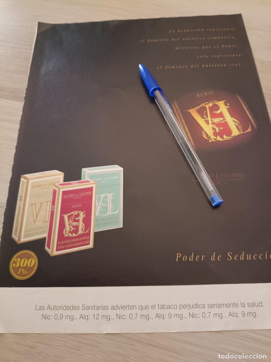 Coleccionismo de revistas y peri&oacute;dicos: PUBLICIDAD ANUNCIO DE TABACO CIGARRILLOS V L. 30X22 CM