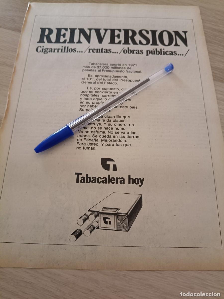Coleccionismo de revistas y peri&oacute;dicos: PUBLICIDAD ANTIGUO ANUNCIO DE TABACALERA. 27X19 CM