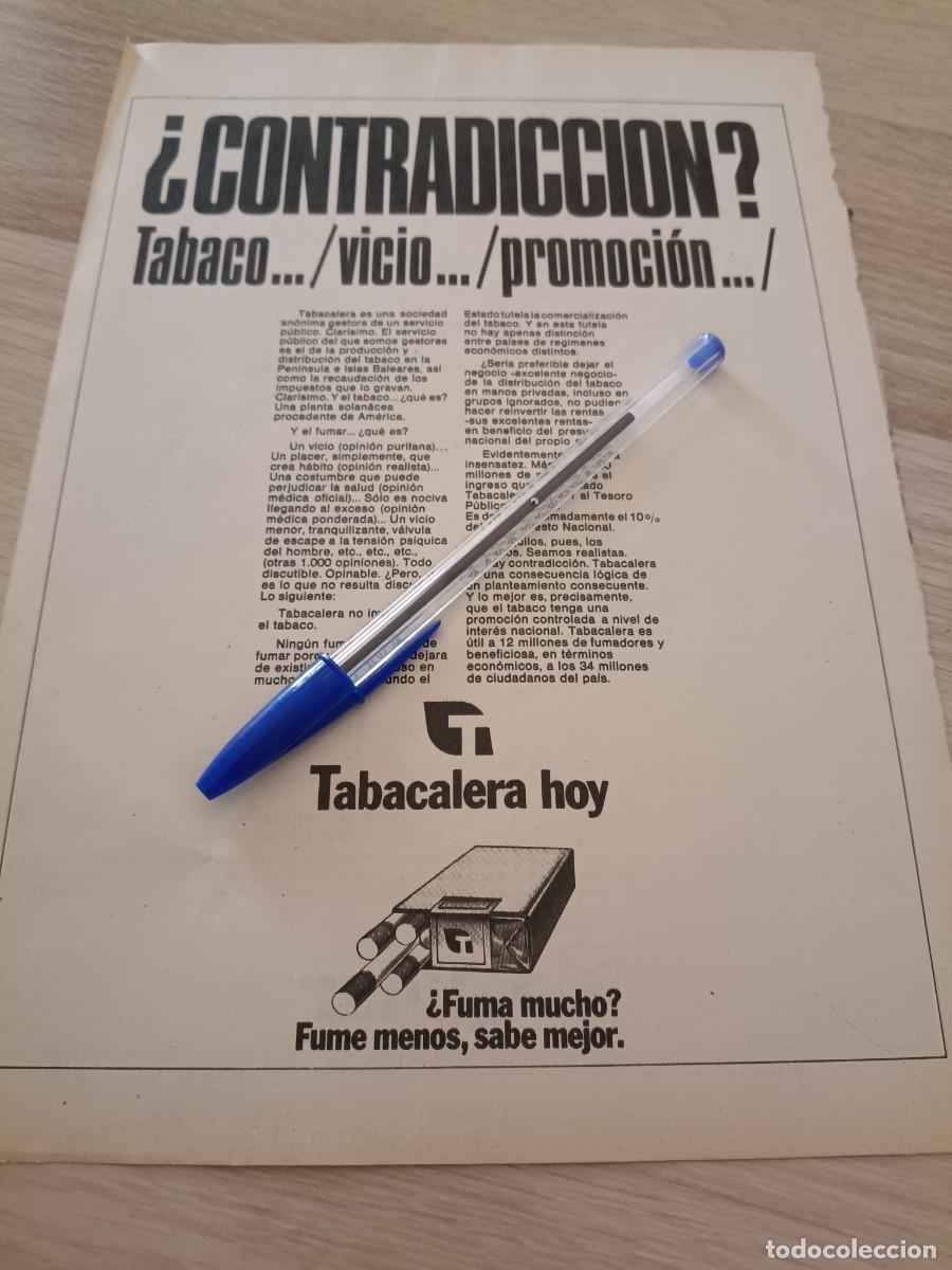 Coleccionismo de revistas y peri&oacute;dicos: PUBLICIDAD ANTIGUO ANUNCIO DE TABACALERA. 27X19 CM