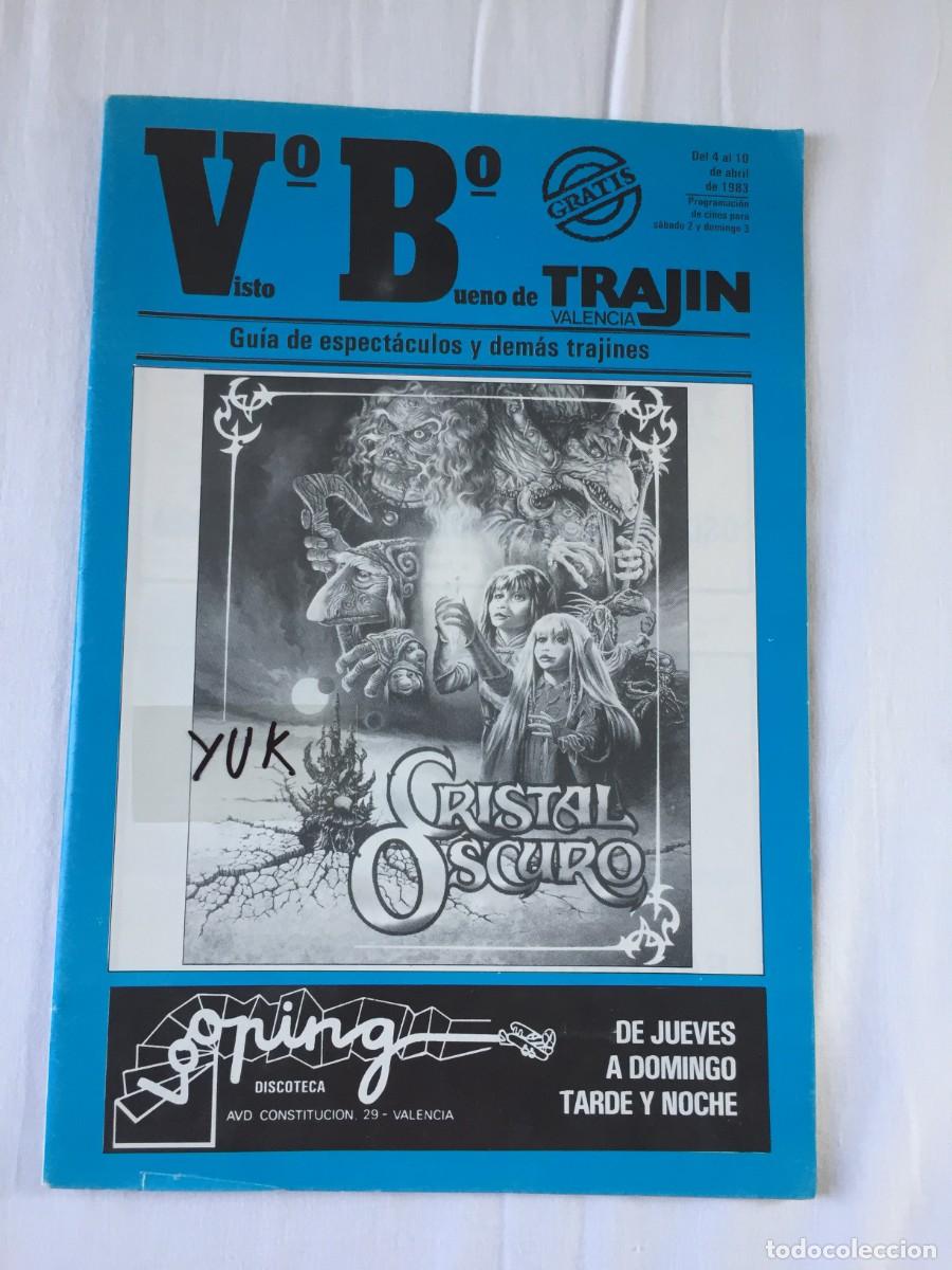 Coleccionismo de revistas y peri&oacute;dicos: Revista Trajin Valencia 1983 - CRISTAL OSCURO - GUIA DE CINE Y DISCOTECAS DE LA RUTA DEL BAKALAO