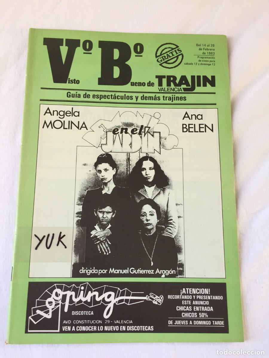Coleccionismo de revistas y peri&oacute;dicos: Revista Trajin Valencia 1983 -GUIA DE CINE -MUSICA MASSIEL BRUNO LOMAS -DISCOTECAS -RUTA DEL BAKALAO