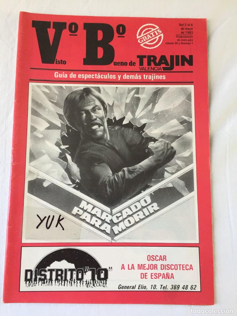 Coleccionismo de revistas y peri&oacute;dicos: Revista Trajin Valencia 1983 -GUIA DE CINE CHUCK NORRIS - MUSICA - DISCOTECAS -RUTA DEL BAKALAO
