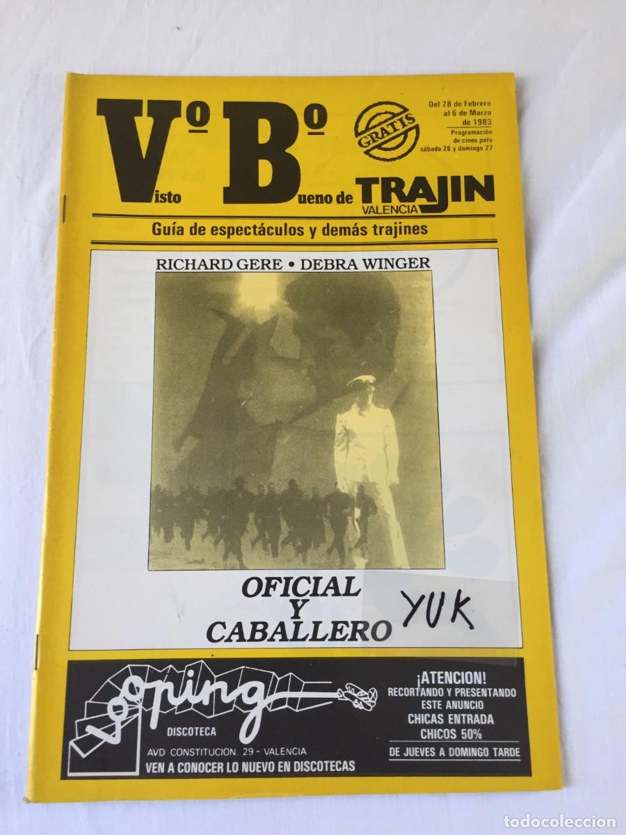 Coleccionismo de revistas y peri&oacute;dicos: Revista Trajin Valencia 1983 -CINE ESTRENO OFICIAL Y CABALLERO -MUSICA -DISCOTECAS -RUTA DEL BAKALAO