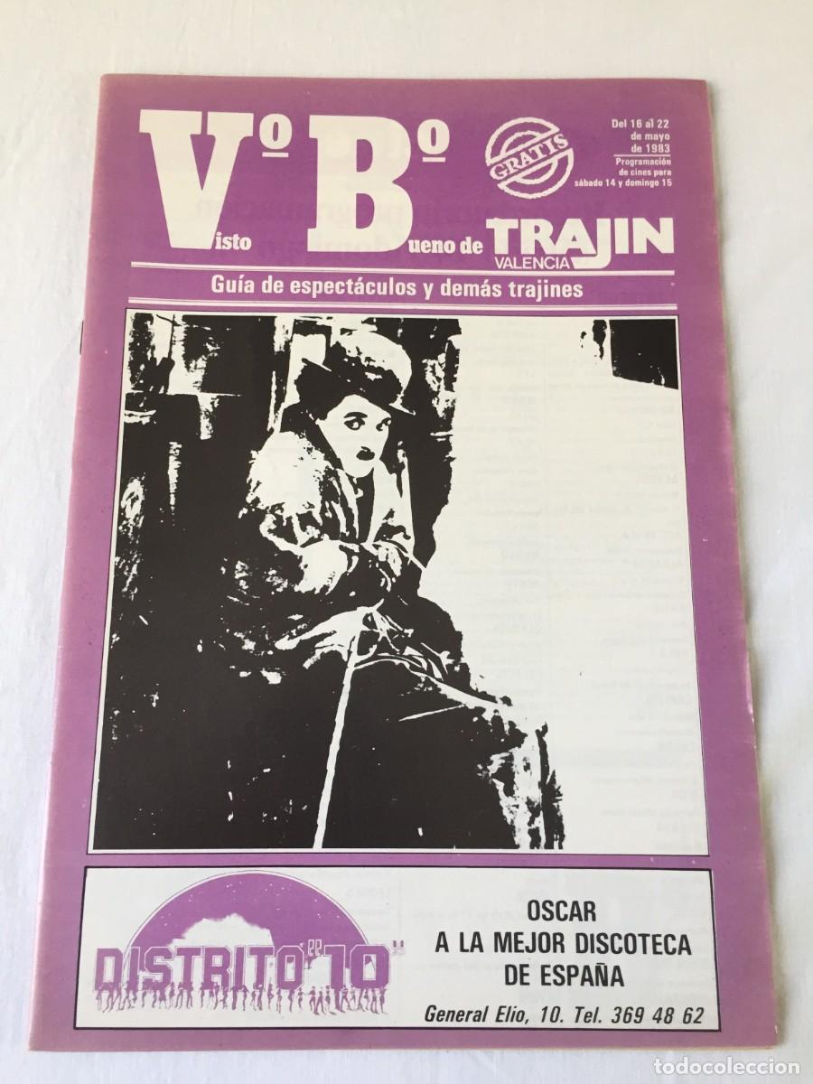 Coleccionismo de revistas y peri&oacute;dicos: Revista Trajin Valencia 1983 -CINE CHAPLIN - MUSICA SINIESTRO TOTAL - DISCOTECAS - RUTA DEL BAKALAO