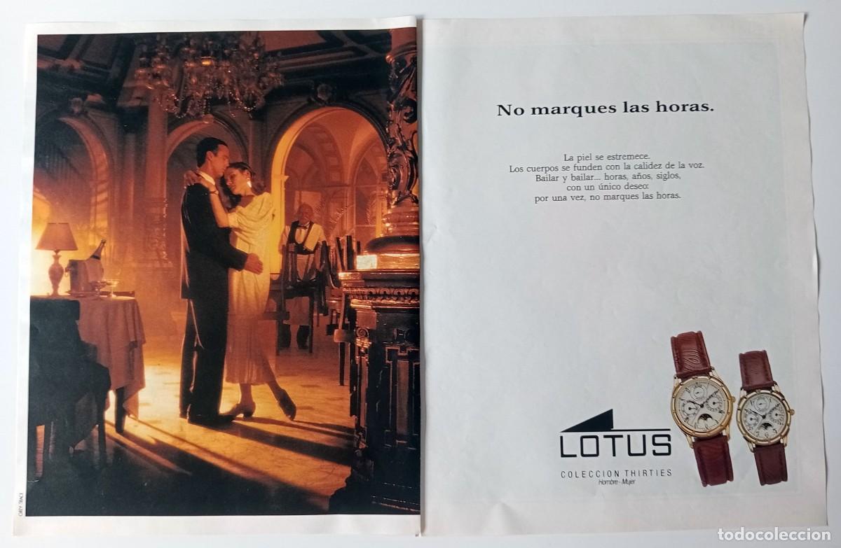 Coleccionismo de revistas y peri&oacute;dicos: COLECCIONISMO PAPEL ANUNCIO PUBLICITARIO RELOJES LOTUS