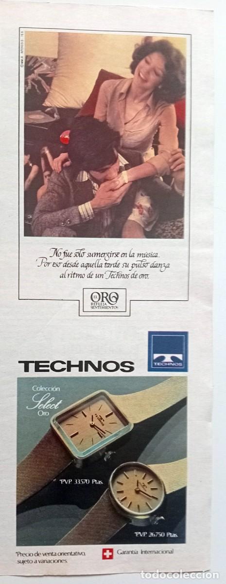 Coleccionismo de revistas y peri&oacute;dicos: COLECCIONISMO PAPEL ANUNCIO PUBLICITARIO RELOJES TECHNOS
