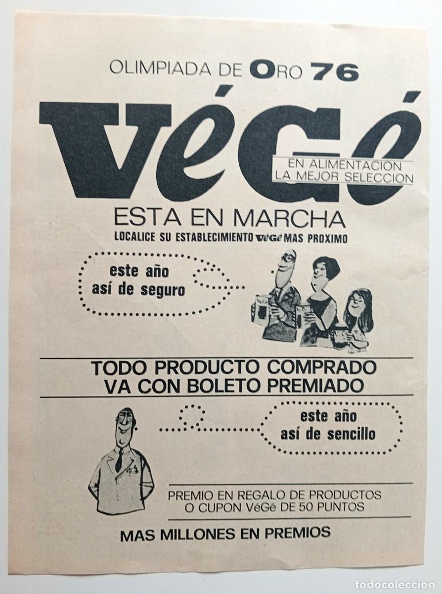 Coleccionismo de revistas y peri&oacute;dicos: COLECIONISMO PAPEL ANTIGUO ANUNCIO PUBLICITARIO ALIMENTACI&Oacute;N VEG&Eacute;