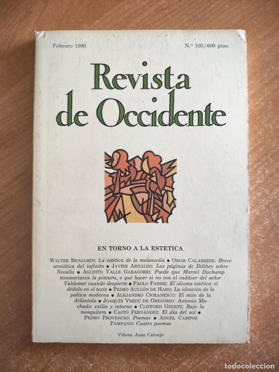 Collezionismo di Riviste e Giornali: Revista de Occidente n&ordm; 105. En torno a la Est&eacute;tica - VV.AA - Febrero 1990