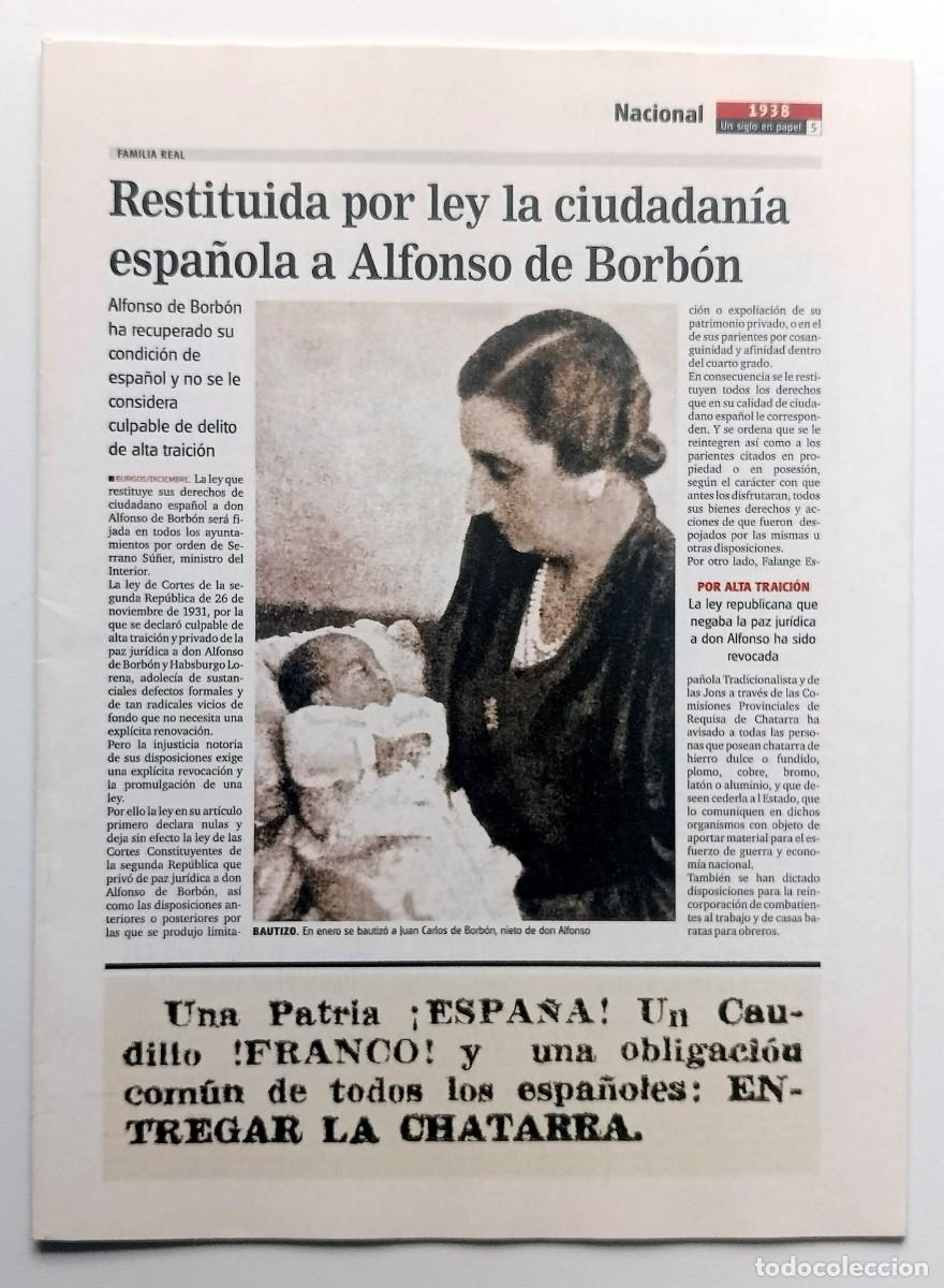 Coleccionismo de revistas y peri&oacute;dicos: FASC&Iacute;CULO DIARIO DE C&Aacute;DIZ (REPRODUCCION) 1938-1940 ALFONSO DE BORB&Oacute;N, FIN DE LA GUERRA, HITLER...