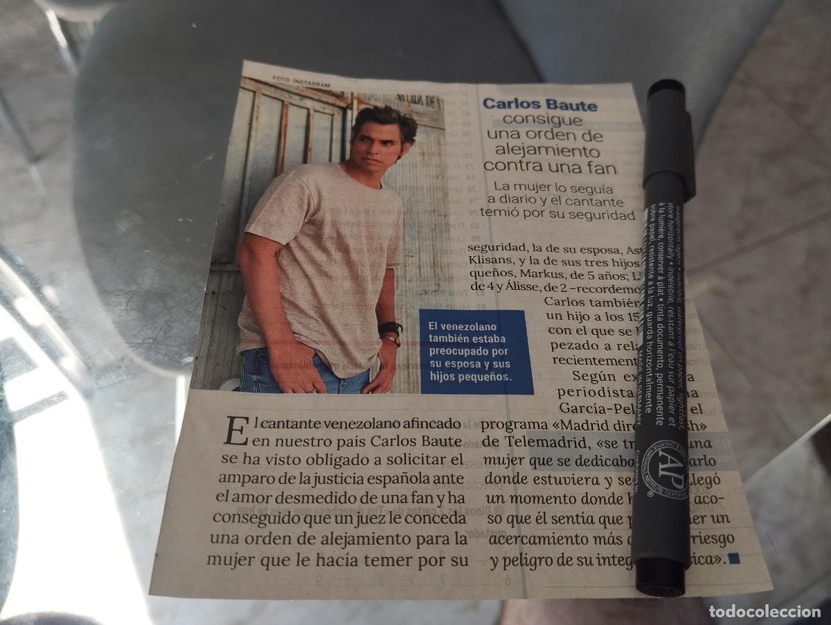 Coleccionismo de revistas y peri&oacute;dicos: CARLOS BAUTE RECORTE REVISTA 2022