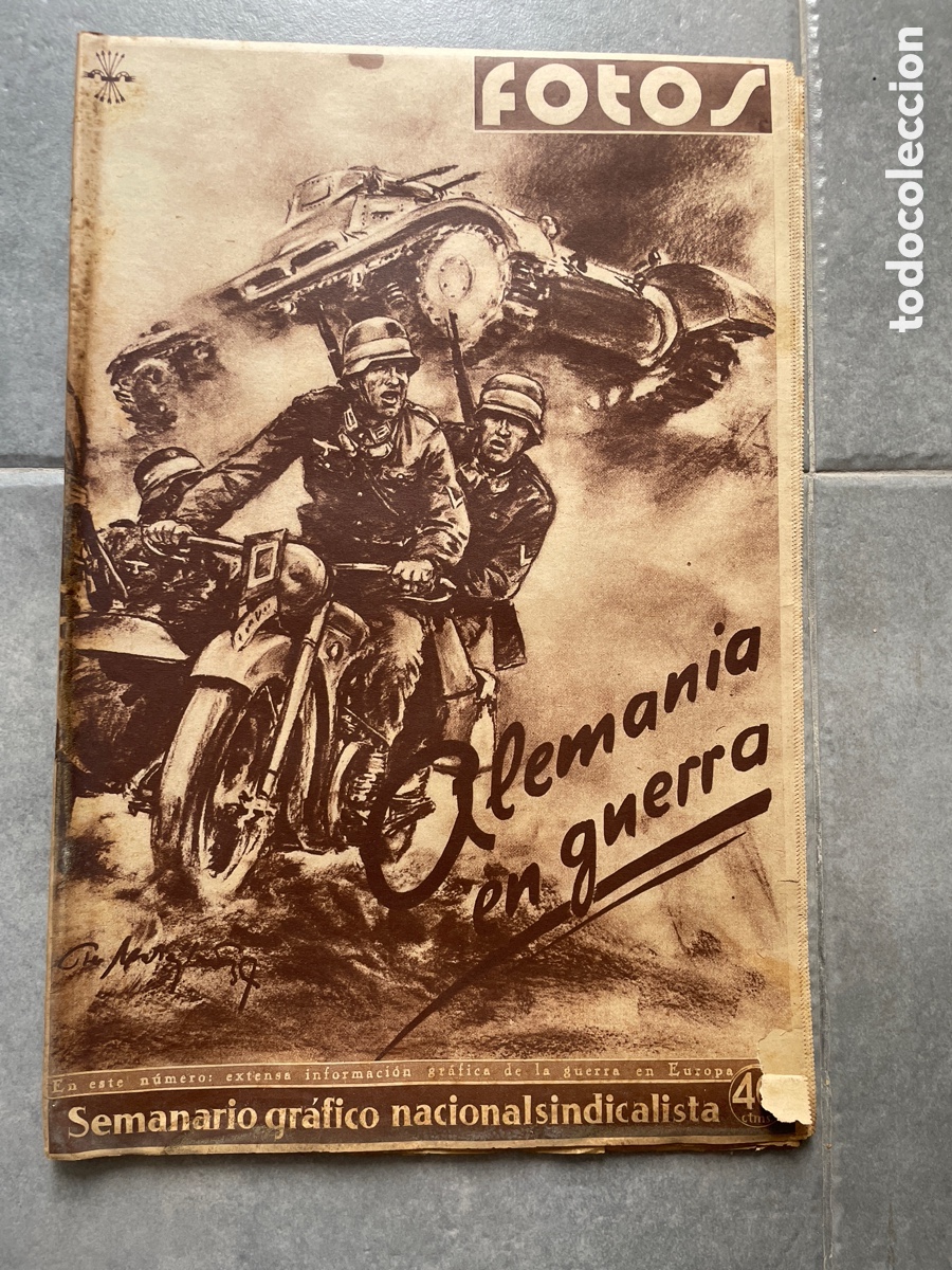 Coleccionismo de revistas y peri&oacute;dicos: Fotos. Semanario gr&aacute;fico nacional sindicalista. 16 de septiembre de 1939. N&uacute;mero 133.