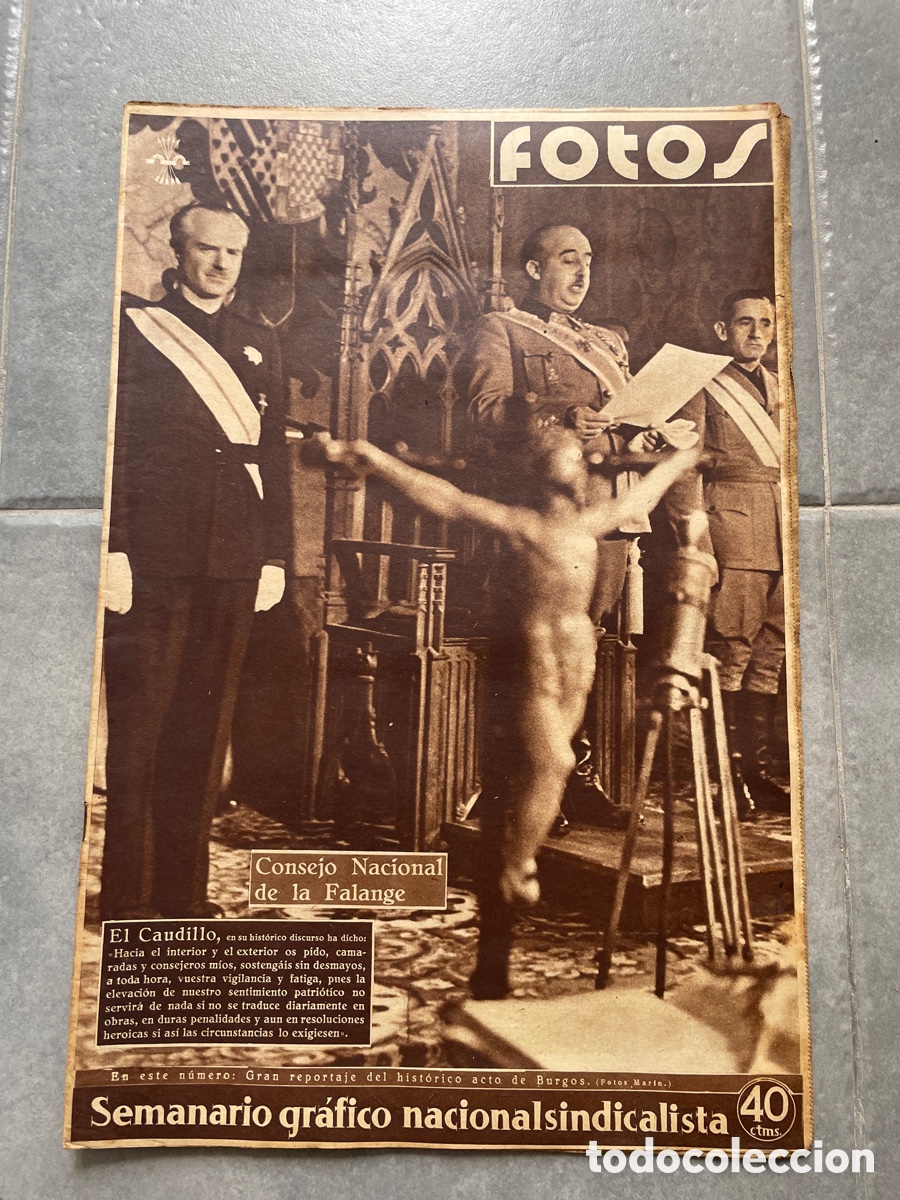 Coleccionismo de revistas y peri&oacute;dicos: Fotos. Semanario gr&aacute;fico nacional sindicalista. 30 de septiembre de 1939. N&uacute;mero 135.