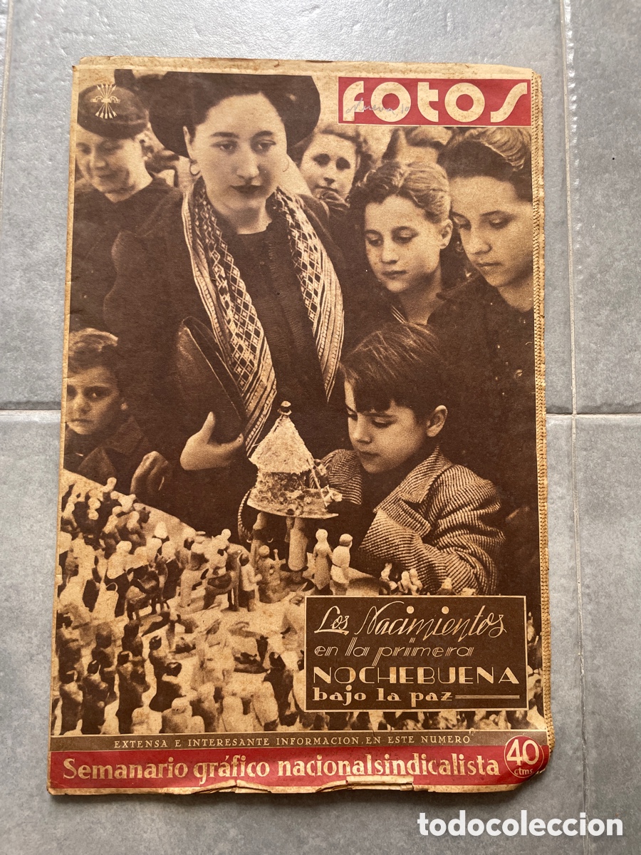 Coleccionismo de revistas y peri&oacute;dicos: Fotos. Seminario gr&aacute;fico nacional sindicalista. 23 de diciembre de 1939. N&uacute;mero 147. Pesebre.