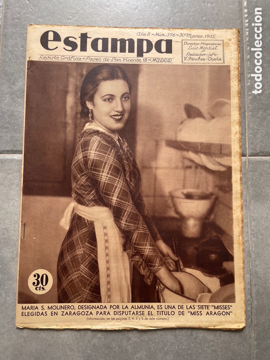 Coleccionismo de revistas y peri&oacute;dicos: Estampa. Revista gr&aacute;fica. 30 de marzo de 1935. N&uacute;mero 376.