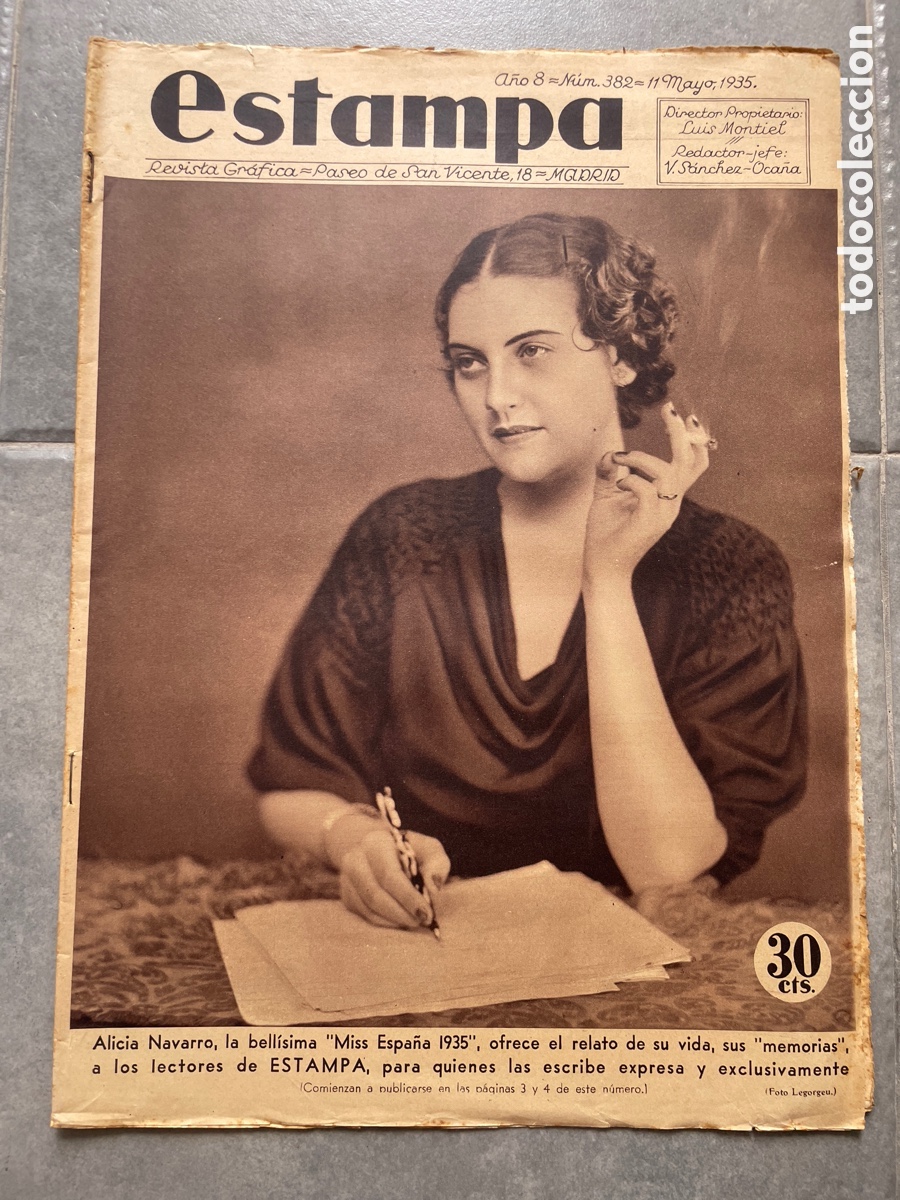 Coleccionismo de revistas y peri&oacute;dicos: Estampa. Revista gr&aacute;fica. 11 de mayo de 1935. N&uacute;mero 382.