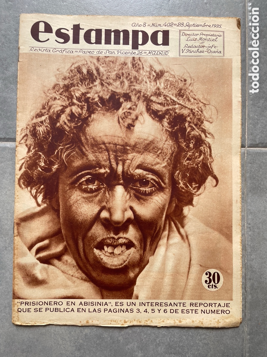 Coleccionismo de revistas y peri&oacute;dicos: Estampa. Revista gr&aacute;fica. 28 de septiembre de 1935. N&uacute;mero 402.