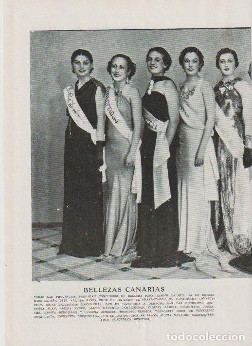 Coleccionismo de revistas y peri&oacute;dicos: * MISSES * CONCURSO DE BELLEZA * SANTA CRUZ DE TENERIFE * - 1935