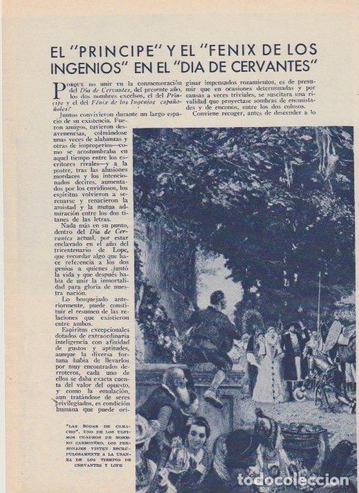 Coleccionismo de revistas y peri&oacute;dicos: * CERVANTES * LOPE DE VEGA * El Pr&iacute;ncipe y el F&eacute;nix de los Ingenios, D&iacute;a de Cervantes- 1935