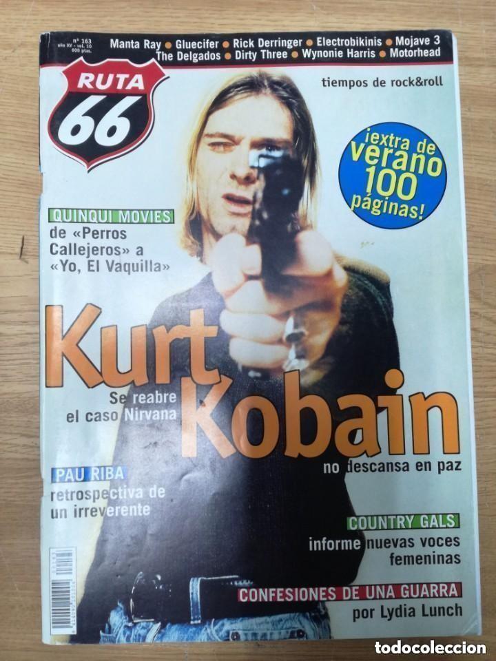 Coleccionismo de revistas y peri&oacute;dicos: RUTA 66 N 163 KURT COBAIN QUINQUI MOVIES PAU RIBA MANTA RAY GLUECIFER RICK DERRINGER