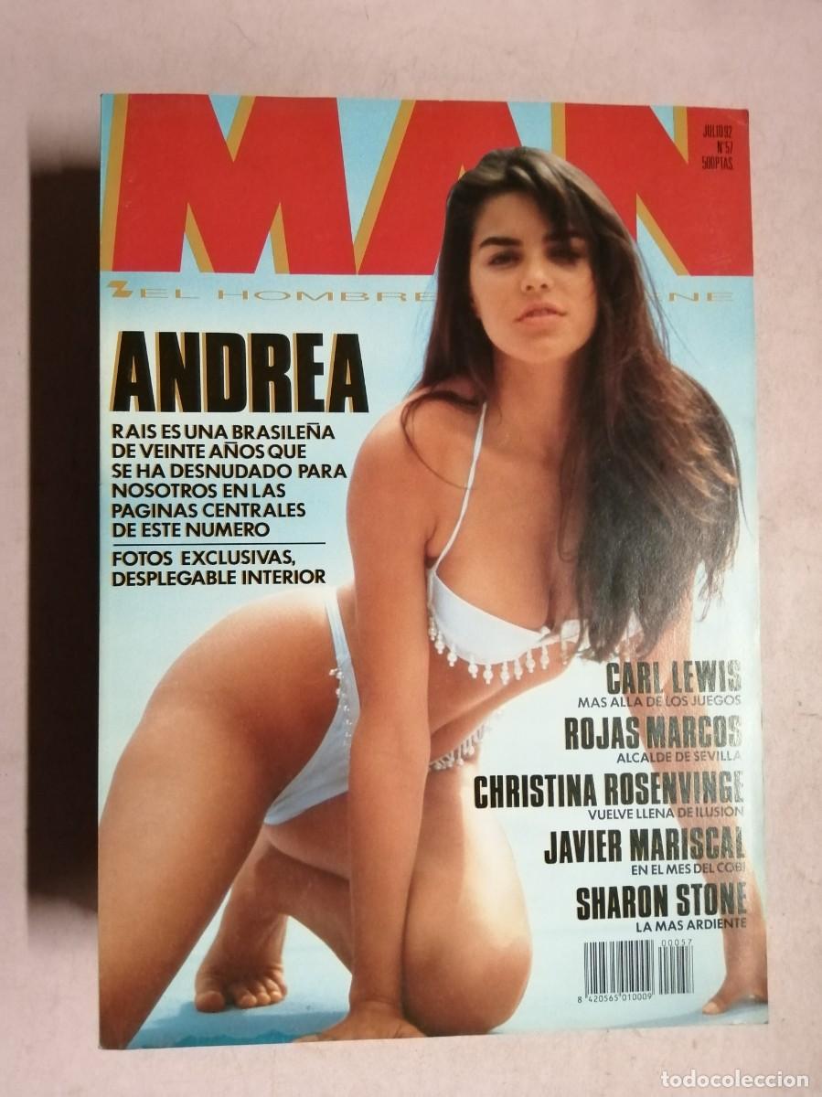 Coleccionismo de revistas y peri&oacute;dicos: REVISTA MAN (NUMERO 57) ANDREA RAIS - SHARON STONE - ROJAS MARCOS - CARL LEWIS - JAVIER MARISCAL -..