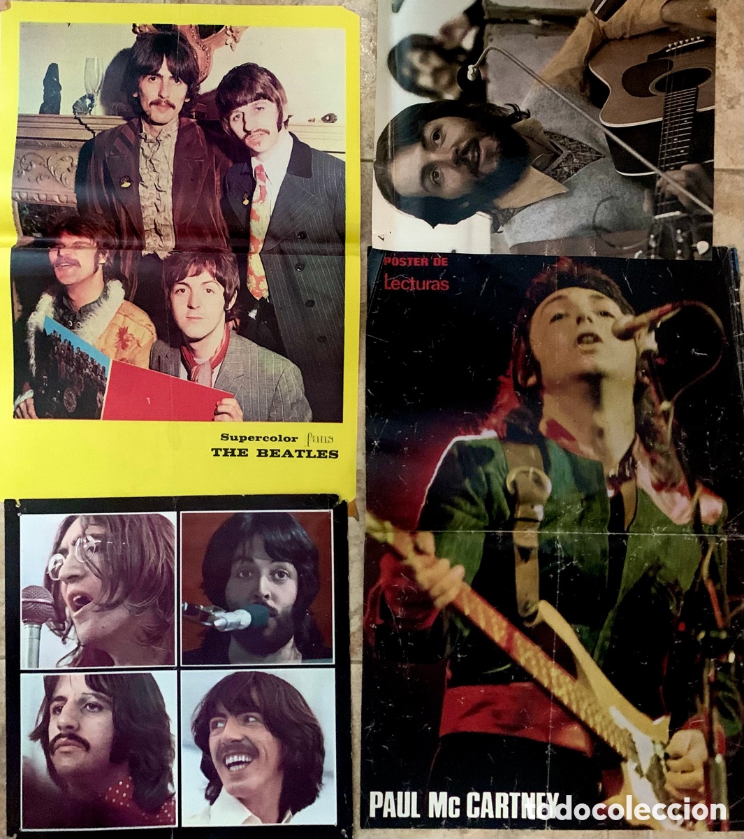 Coleccionismo de revistas y peri&oacute;dicos: LOTE POSTERS REVISTA THE BEATLES PAUL MCCARTNEY GEORGE HARRISON RECORTES