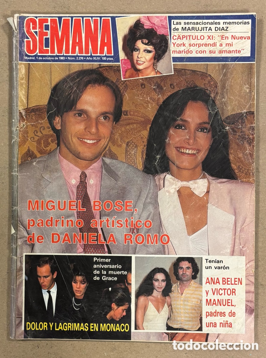 Coleccionismo de revistas y peri&oacute;dicos: SEMANA N&deg; 2276 (1983). MIGUEL BOS&Eacute; y DANIELA ROMO, ANA BELEN Y VICTOR MANUEL, MARUJITA,..