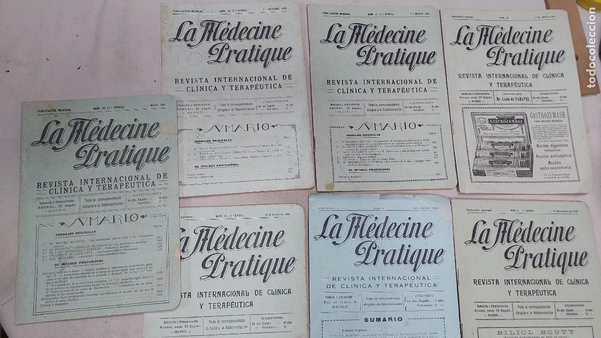 Collezionismo di Riviste e Giornali: La medicine practique Revista internacional de cl&iacute;nica y terap&eacute;utica 1921
