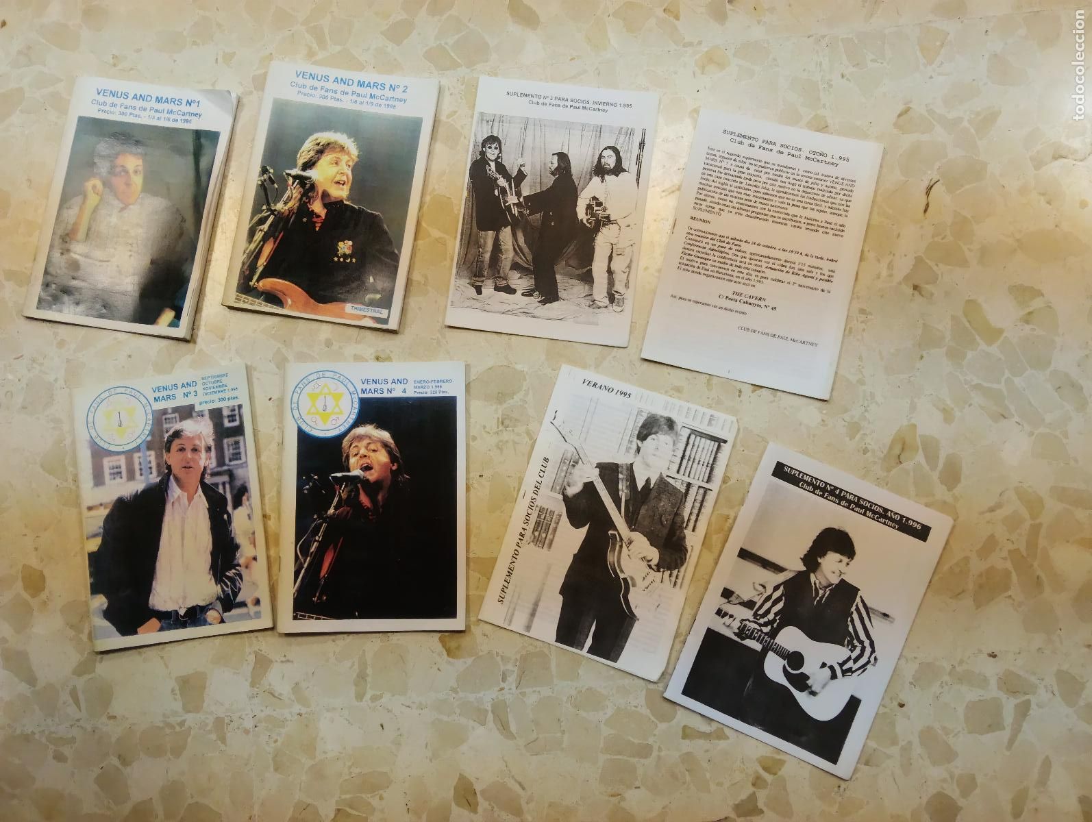 Coleccionismo de revistas y peri&oacute;dicos: LOTE DE REVISTAS Y SUPLEMENTOS CLUB DE FANS PAUL MCCARTNEY THE BEATLES - VENUS AND MARS 1 2 3 4