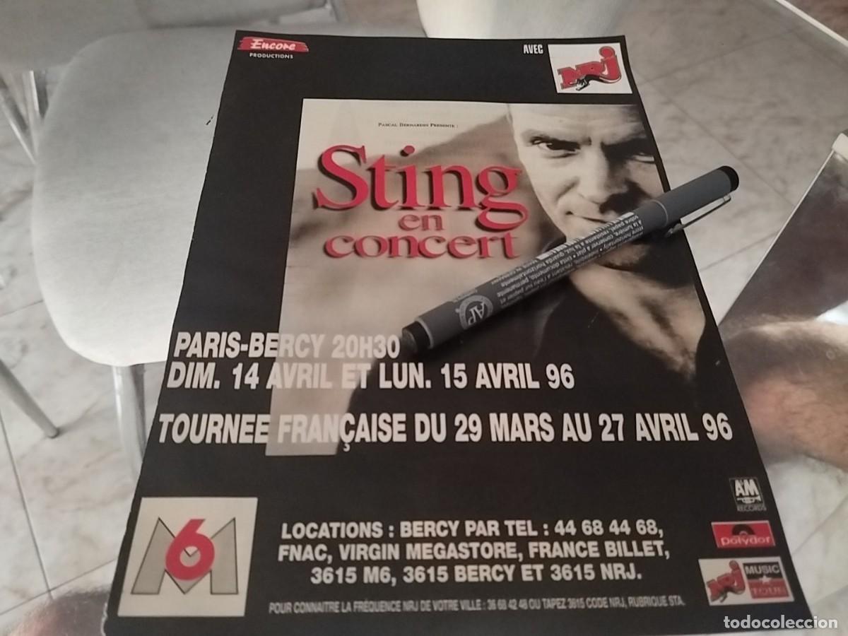Coleccionismo de revistas y peri&oacute;dicos: STING EN CONCERT RECORTE REVISTA FRANCESA 1996