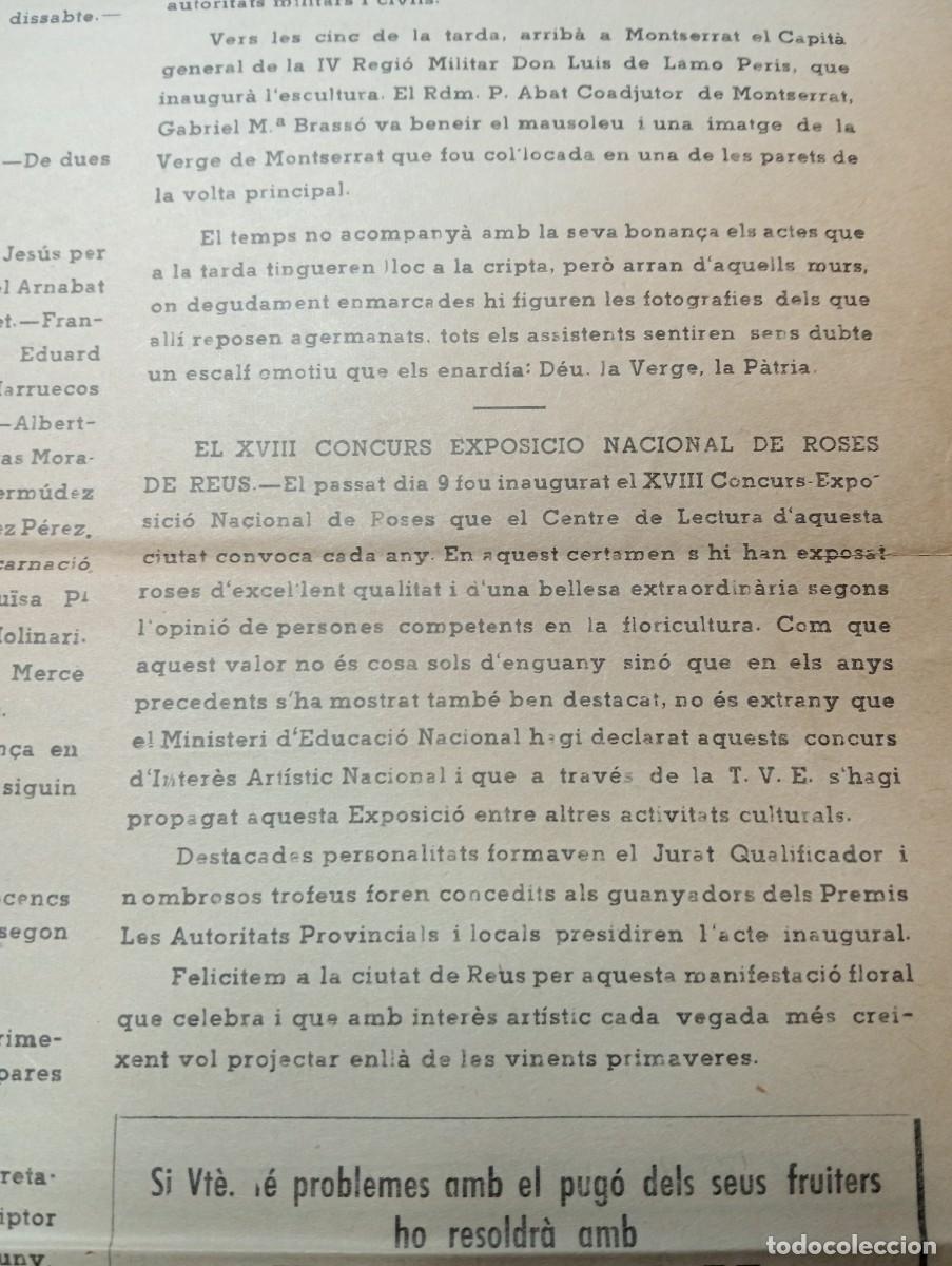 Sammeln von Zeitschriften und Zeitungen: FULL PARROQUIAL ANY 1963 DE L'ARBO&Ccedil; XVIII CONCURS EXPOSICIO NACIONAL DE ROSES DE REUS