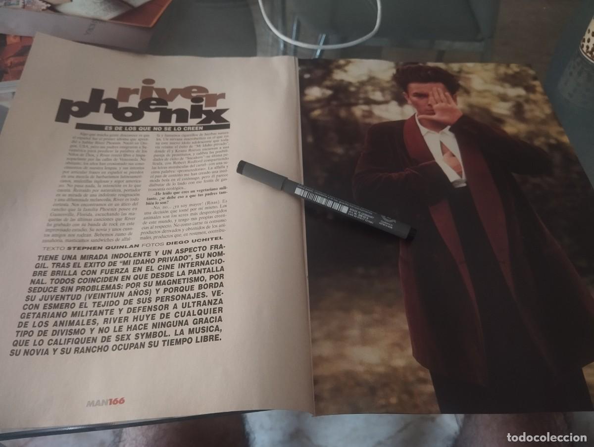 Coleccionismo de revistas y peri&oacute;dicos: RIVER PHOENIX RECORTE REVISTA 5 PAGINAS 1992