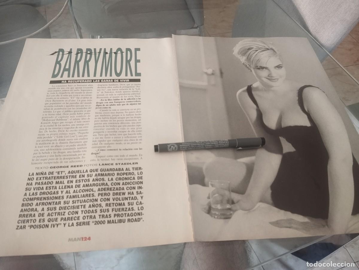 Coleccionismo de revistas y peri&oacute;dicos: DREW BARRYMORE RECORTE REVISTA 5 P&Aacute;GINAS 1992