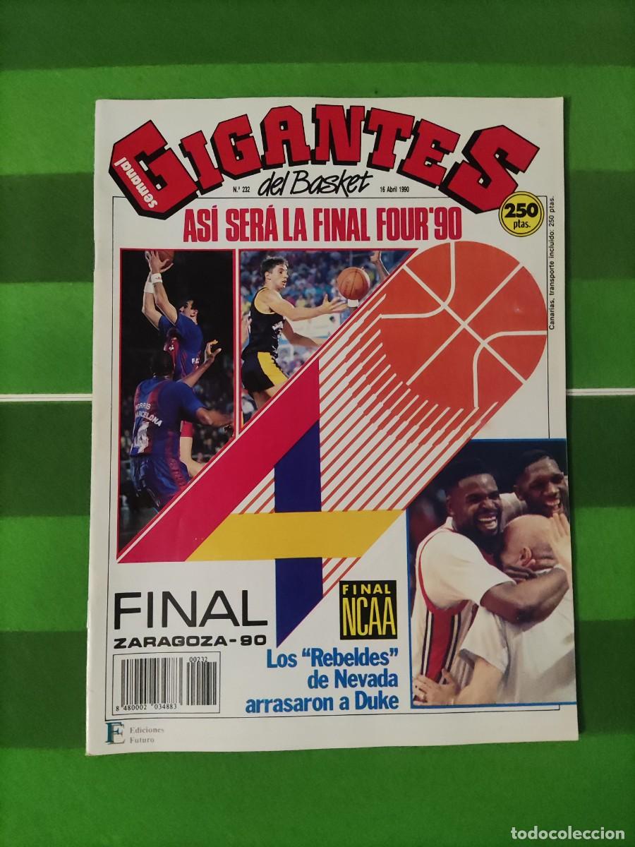 Coleccionismo de revistas y peri&oacute;dicos: 232 Revista Gigantes del basket 1990 Final Four 90 Zaragoza / Final NCAA