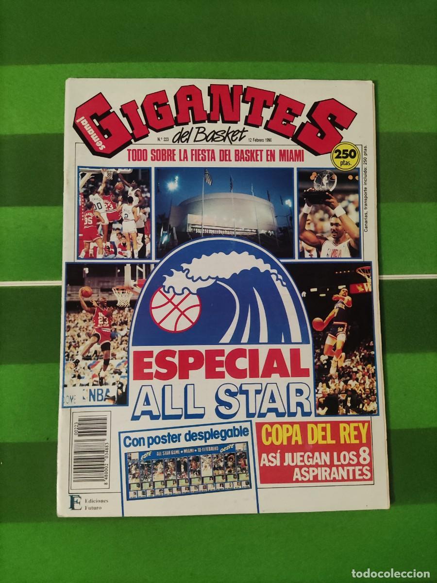 Coleccionismo de revistas y peri&oacute;dicos: 223 Revista Gigantes del basket 1990 Especial All Star / Copa del Rey / Poster desplegable
