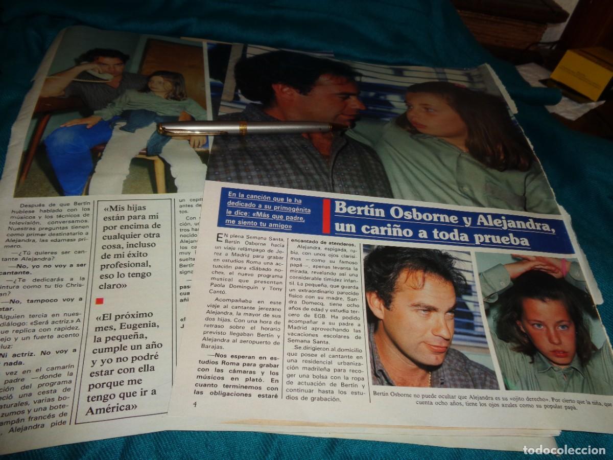 Coleccionismo de revistas y peri&oacute;dicos: RECORTE : BERTIN OSBORNE, CON SU HIJA ALEJANDRA. SEMANA. ABRIL, 1987