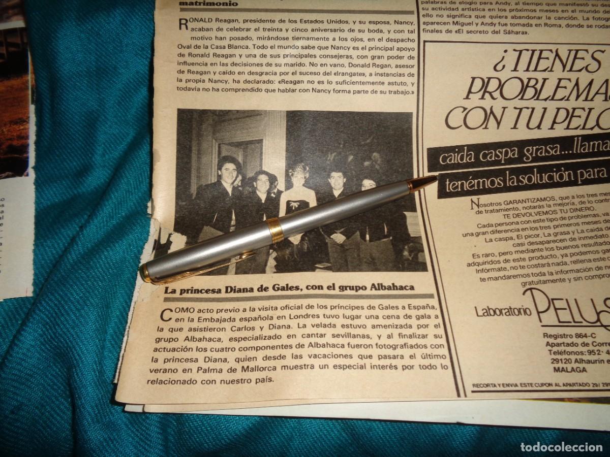 Coleccionismo de revistas y peri&oacute;dicos: RECORTE : LA PRINCESA DIANA CON EL GRUPO ALBAHACA. SEMANA. ABRIL, 1987