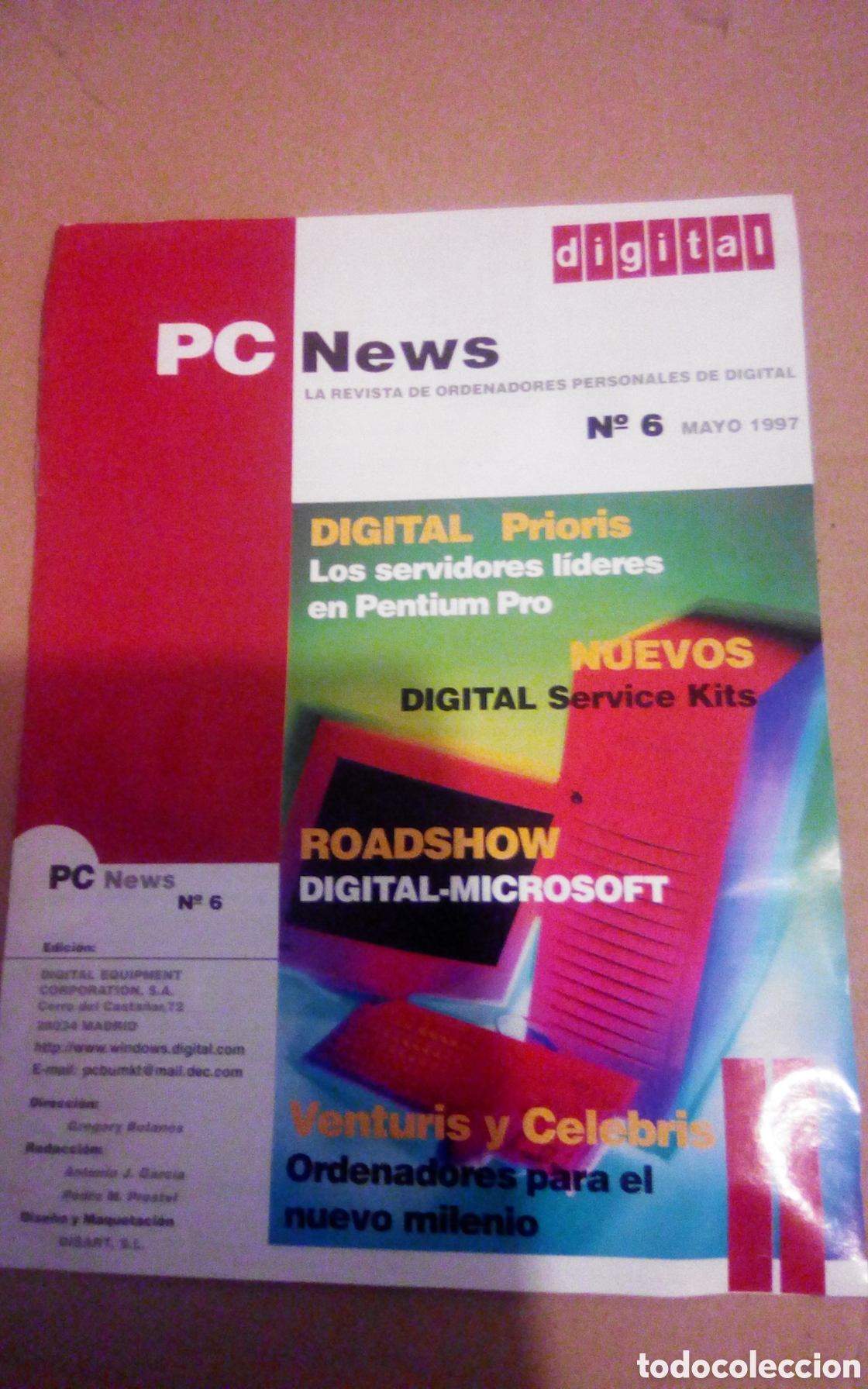 Coleccionismo de revistas y peri&oacute;dicos: PC News, n&deg; 6. Mayo 1997. La revista de ordenadores personales de Digital. Son 8 p&aacute;ginas.