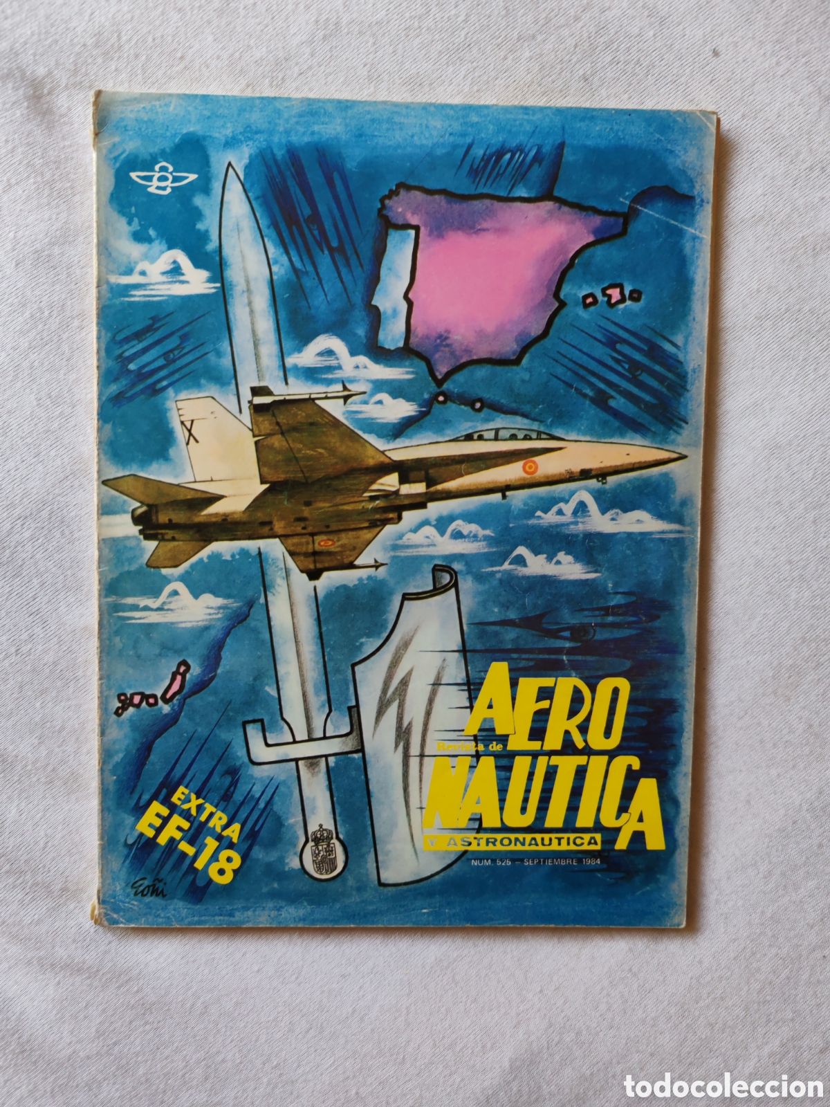 Coleccionismo de revistas y peri&oacute;dicos: Revista de aeron&aacute;utica y astron&aacute;utica 525 de septiembre de 1984. Extra Ef-18