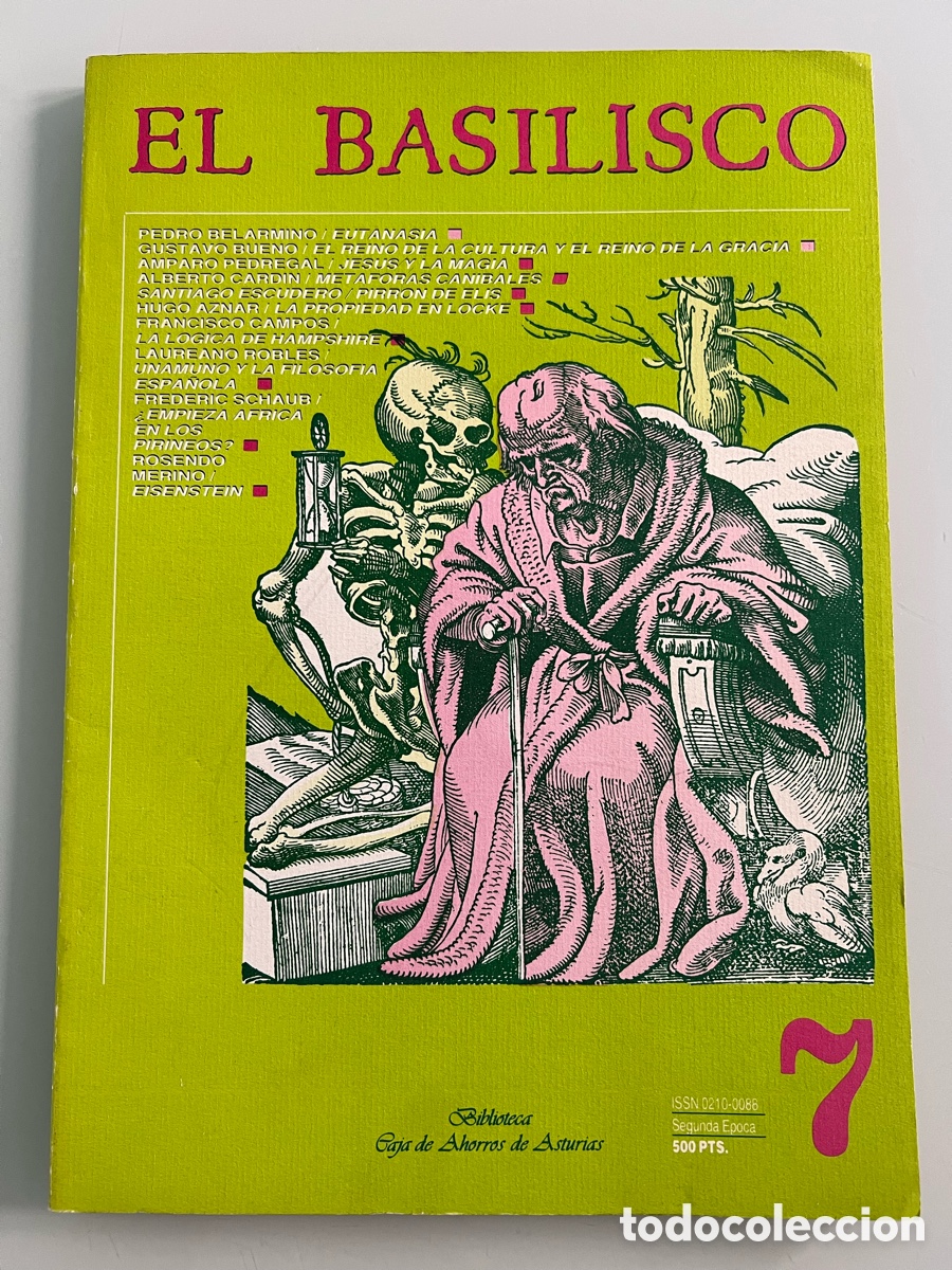 Coleccionismo de revistas y peri&oacute;dicos: El Basilisco. Segunda &eacute;poca n&uacute;mero 7. Invierno de 1991. Direcci&oacute;n Gustavo Bueno.