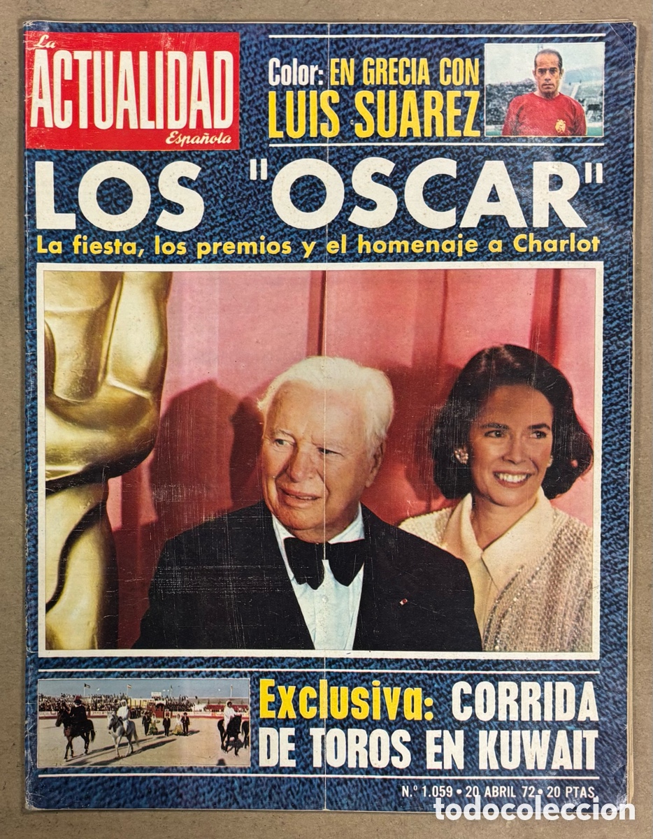 Coleccionismo de revistas y peri&oacute;dicos: LA ACTUALIDAD ESPA&Ntilde;OLA N&deg; 1059 (1972). LUIS SU&Aacute;REZ ESPA&Ntilde;A Vs GRECIA, LOS OSCARS, D&Uacute;O DIN&Aacute;MICO