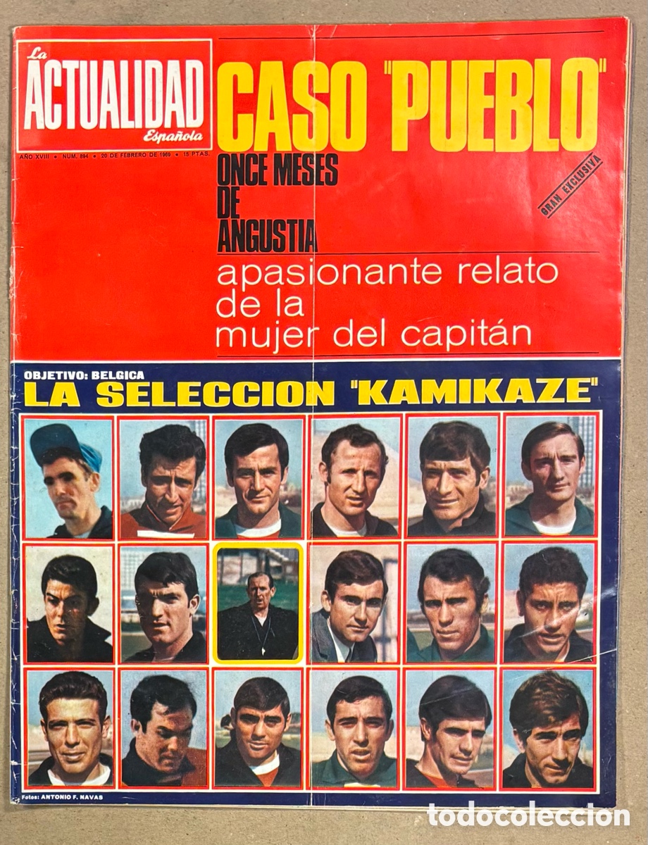Coleccionismo de revistas y peri&oacute;dicos: LA ACTUALIDAD ESPA&Ntilde;OLA N&deg; 894 (1969). SELECCI&Oacute;N ESPA&Ntilde;OLA F&Uacute;TBOL, CASO PUEBLO, FRANK LLOYD WRIGHT