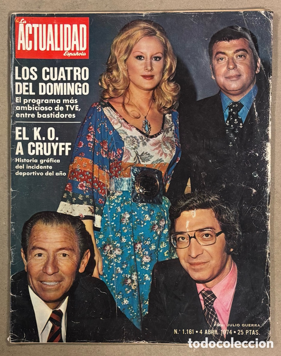 Coleccionismo de revistas y peri&oacute;dicos: LA ACTUALIDAD ESPA&Ntilde;OLA N&deg; 1169 (1974). VILLAR Vs JOHAN CRUYFF, &Aacute;NGEL NIETO, JOS&Eacute; MAR&Iacute;A GARC&Iacute;A,&hellip;