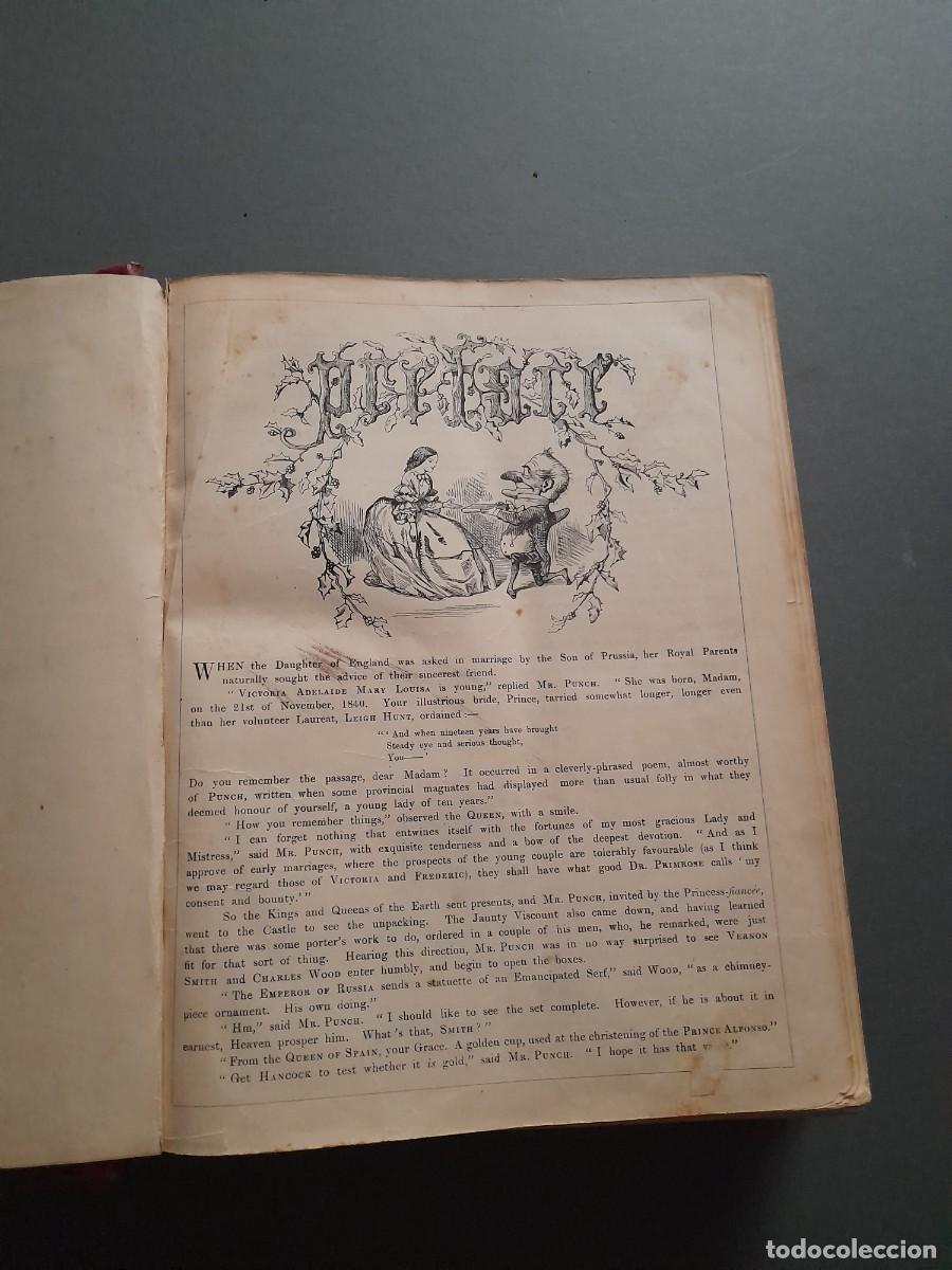 Coleccionismo de revistas y peri&oacute;dicos: Revista brit&aacute;nica punch, vol 33-36, 1857- 1859, lomo de cuero
