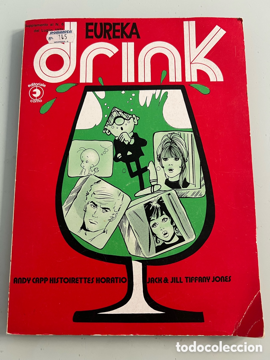 Coleccionismo de revistas y peri&oacute;dicos: Suplemento Eureka n&ordm; 7. Drink 1975, suplemento en italiano