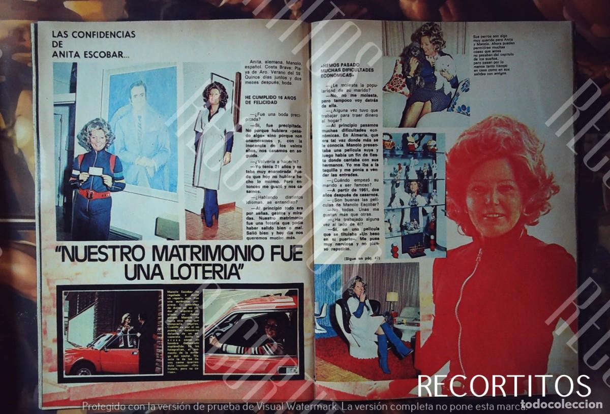 Collection Magazines and Newspapers: pcar anita escobar la mujer de manolo escobar en su coche casa hogar