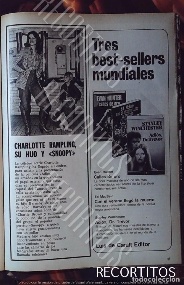 Collection Magazines and Newspapers: charlotte rampling y su hijo y snoopy