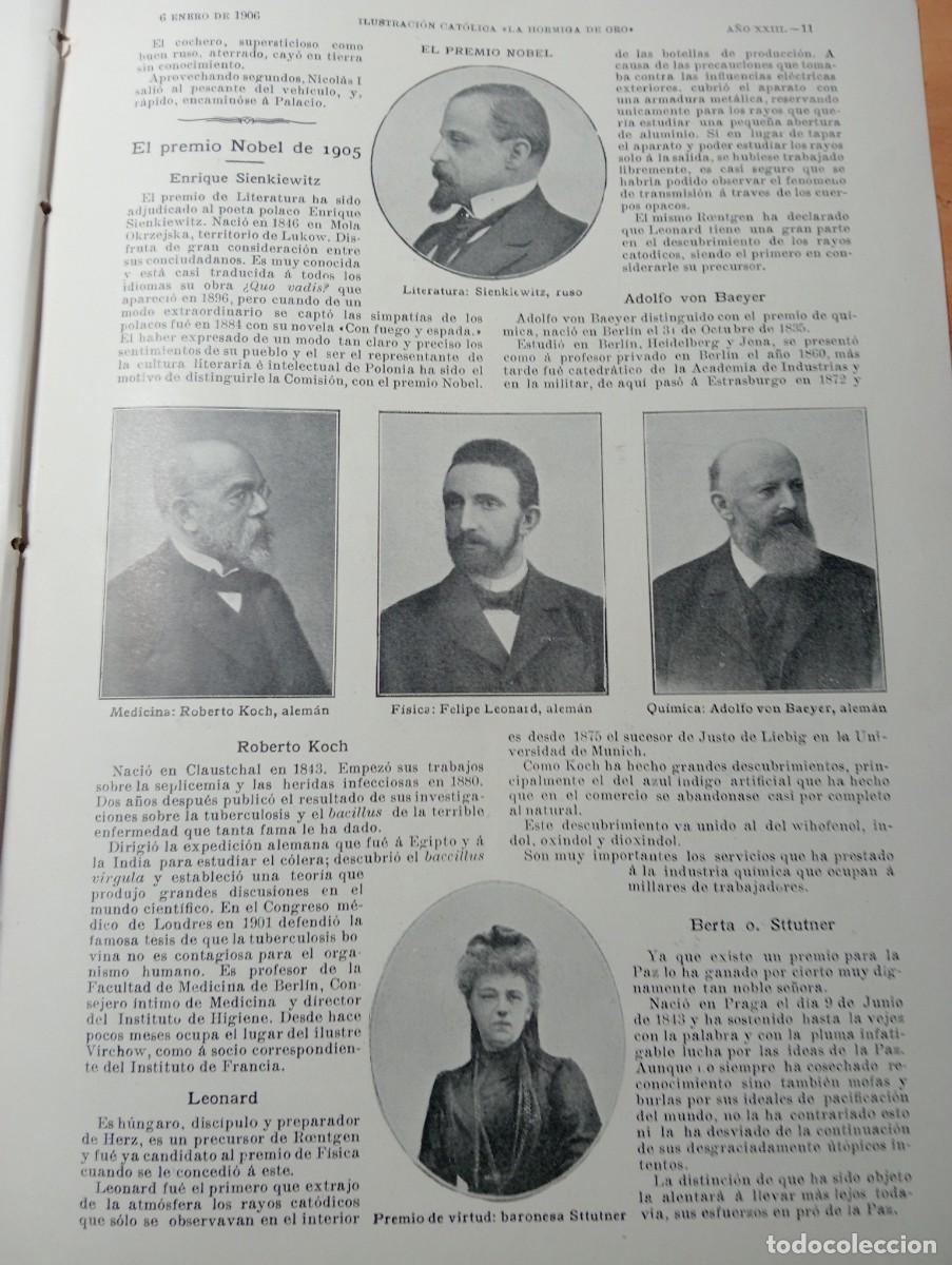 Coleccionismo de revistas y peri&oacute;dicos: REVISTA A&Ntilde;O 1906 SANTUARIO DE BELEN EN COLLSEROLA SANT GERVASI DE CASSOLAS ROBERT KOCH PREMIO NOBEL